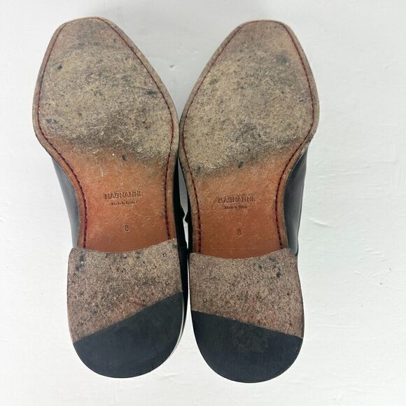 Magnanni Marco Monk Strap Leather Dress Shoe Size 8 Gray Plain Toe main image 5